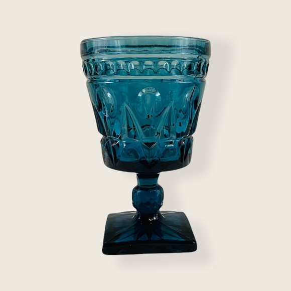 Vintage Water Goblet Park Lane Blue by Colony - Picture 2 of 6